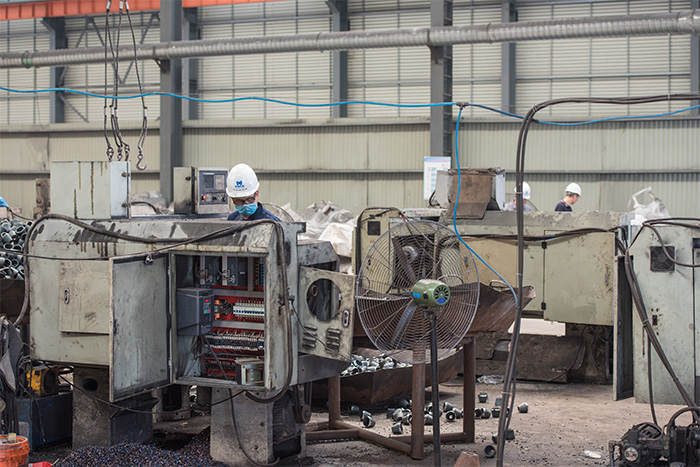 新郑网架配件-锥头加工车间